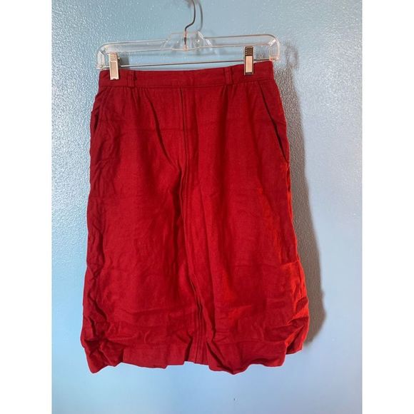 Vintage 1970s College Town Wool Red Pencil Skirt Size Small - Picture 1 of 3